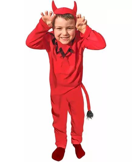 Klassisk djävulsmaskeraddräkt pojke, Storlek: 5-6 år (110 till 116 cm)