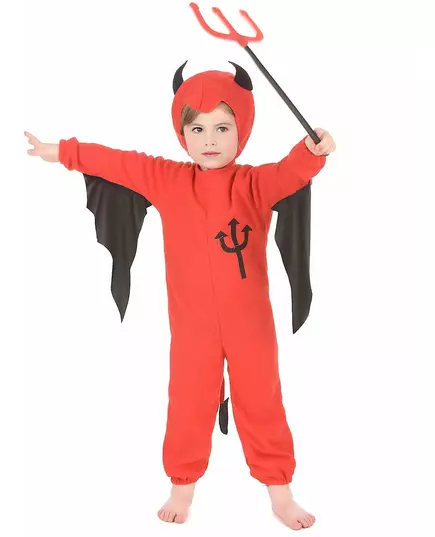 Röd djävulsmaskeraddräkt barn Halloween