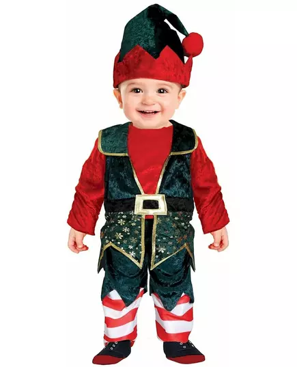 Julalv-maskeraddräkt i sammet baby, Storlek: 12-18 månader (82 - 88 cm)