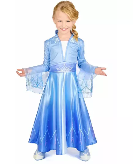 Elsa™ Frost 2 deluxe-maskeraddräkt flicka, Storlek: 7-8 år (124 - 136 cm)