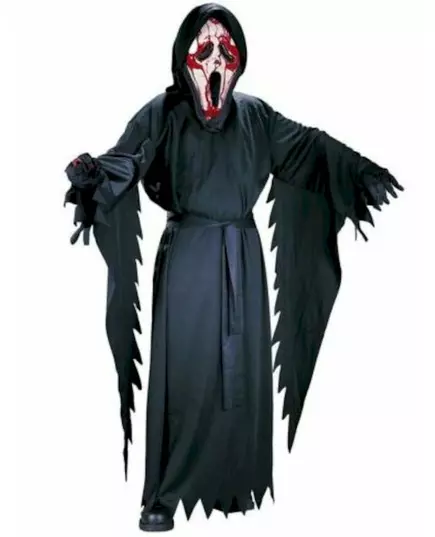Blodig Ghost Face-maskeraddräkt för barn - Scream™, Storlek: 12-14 år (139-152 cm)
