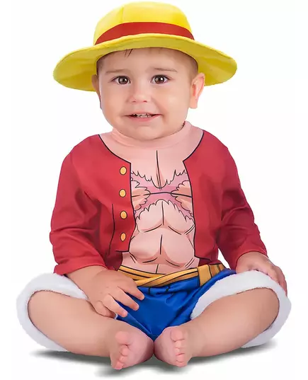 Luffy One Piece™-maskeraddräkt för baby, Storlek: 1-2 år (80 - 92 cm)