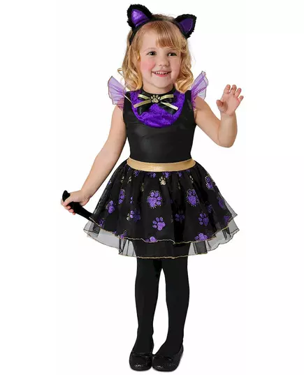 Lila kattunge-maskeraddräkt baby, Storlek: 1-2 år (80 - 92 cm)