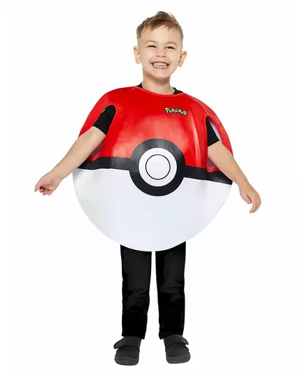 Pokéball Pokémon ™-maskeraddräkt, barn, Storlek: 3-7 år (98 - 122cm)