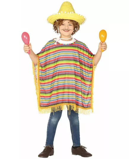 Mexikansk poncho-maskeraddräkt för barn
