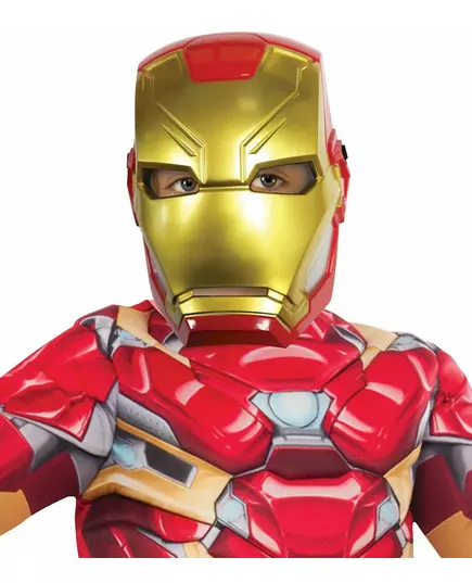 Halvmask i plast Iron Man™ barn