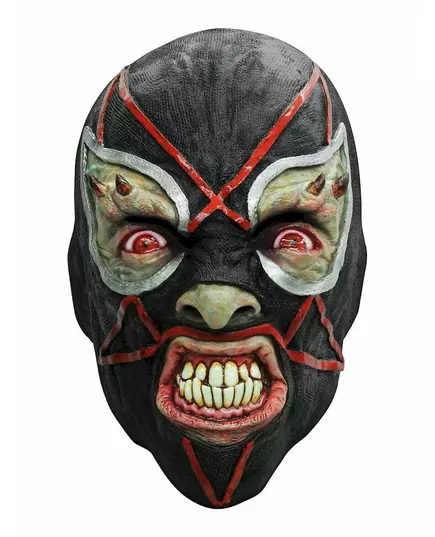 Svart latexmask demonisk brottare