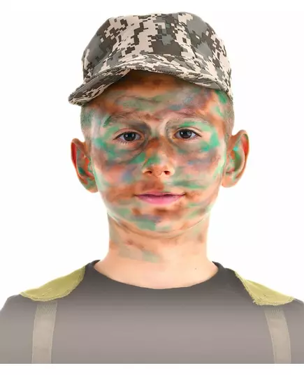 Militärsminkset med pensel och svamp barn