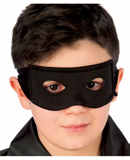 Svart riddarmask i tyg barn