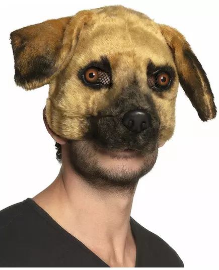 Hundmask i plysch vuxen