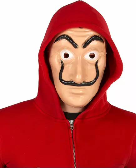 Röd tjuvmask för vuxen