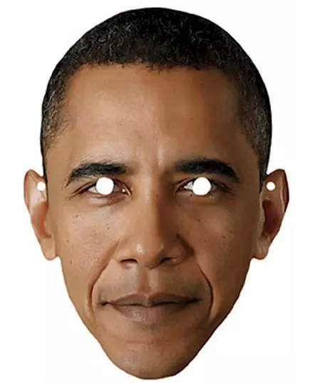 Barack Obama-mask i kartong