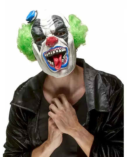 Skräckinjagande clownmask i latex vuxen Halloween