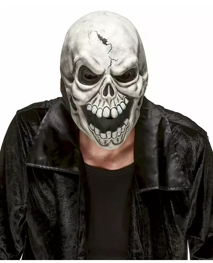 Skrämmande latexmask med dödskalle vuxen Halloween