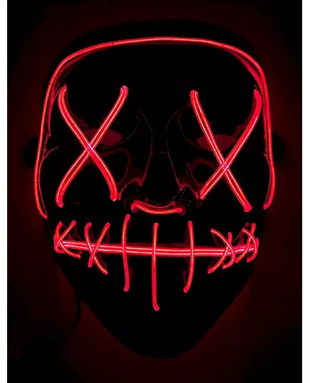 Lysande röd LED-mask vuxen