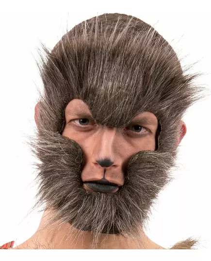 Brun vargmask för vuxen