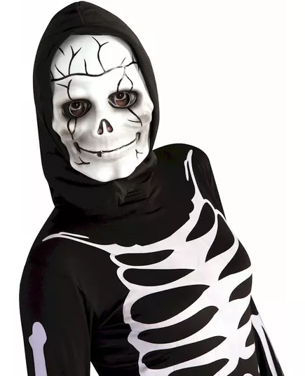 Skelettmask med huva barn