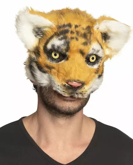 Plyschmask tiger vuxen
