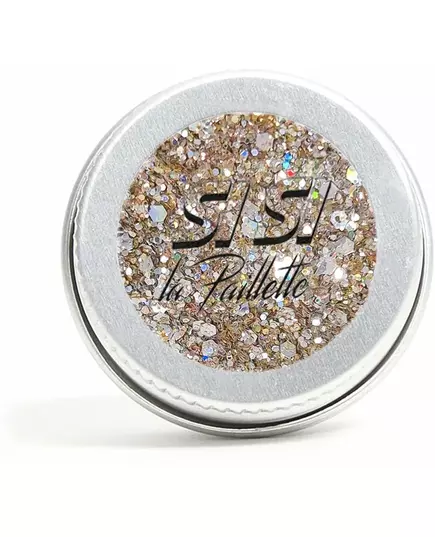 Silverfärgade biologiskt nedbrytbara metalliska runway-paljetter – Si si la paillette