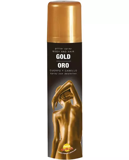 Kroppsspray med gyllene glitter 75 ml