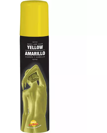 Glitterspray för kroppen gul 75 ml