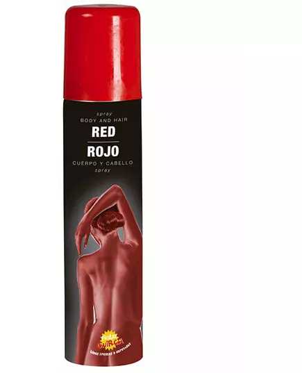 Röd glittersprej för kroppen 75 ml