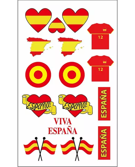 Tillfälliga tatueringar Spanien-supporter