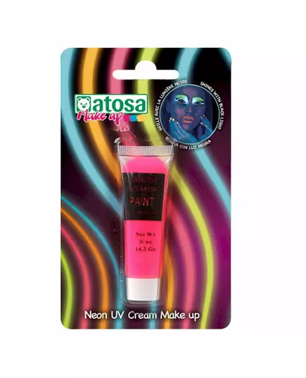 Neonrosa UV-smink i tub