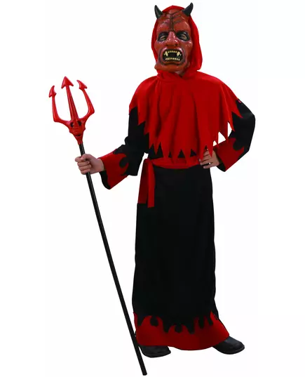 Maskeraddräkt dyster djävul pojke, Storlek: 10-12 år (130-140 cm)