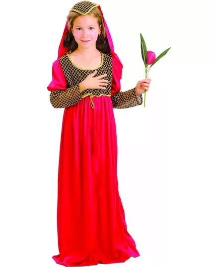 Juliette-maskeraddräkt flicka, Storlek: 10-12 år (130-140 cm)