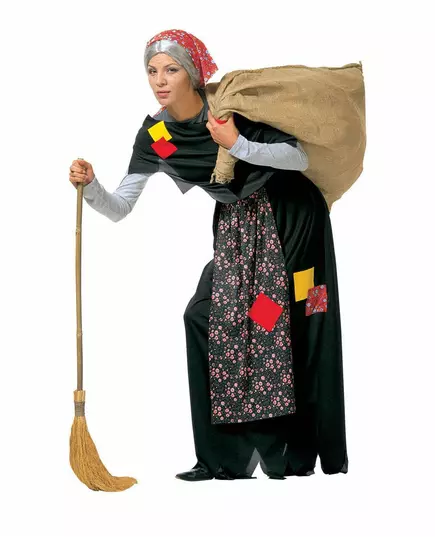Maskeraddräkt häxan Befana vuxen, Storlek: Medium