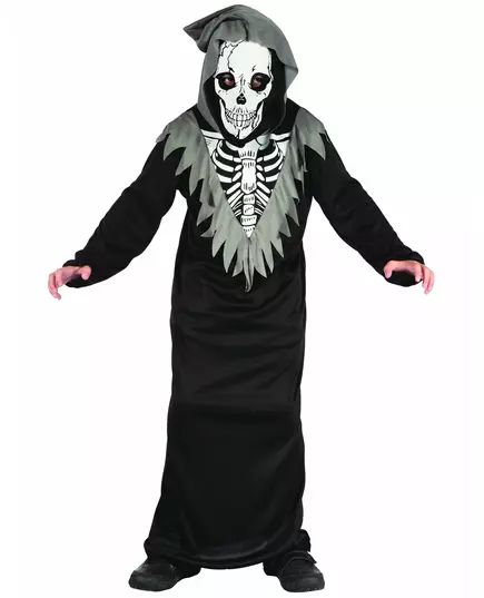 Skelettdödgrävar-maskeraddräkt pojke, Storlek: 10-12 år (130-140 cm)