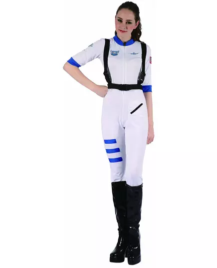 Astronautmaskeraddräkt dam, Storlek: Medium/Large