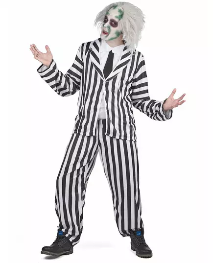 Beetlejuice™-maskeraddräkt herr, Storlek: X-Large
