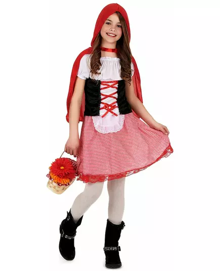 Enkel Rödluvan-maskeraddräkt för flicka, Storlek: 10-12 år (130-140 cm)