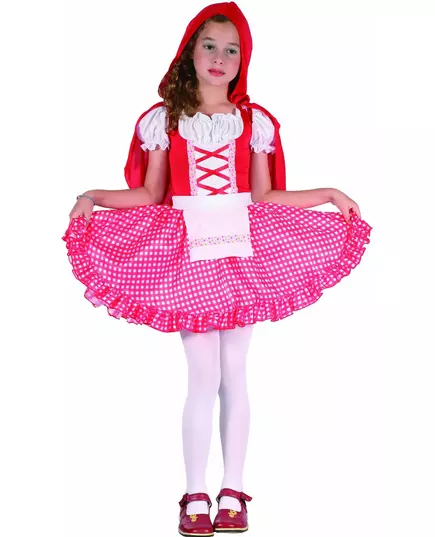 Traditionell rödluvemaskeraddräkt flicka, Storlek: 10-12 år(130-140 cm)