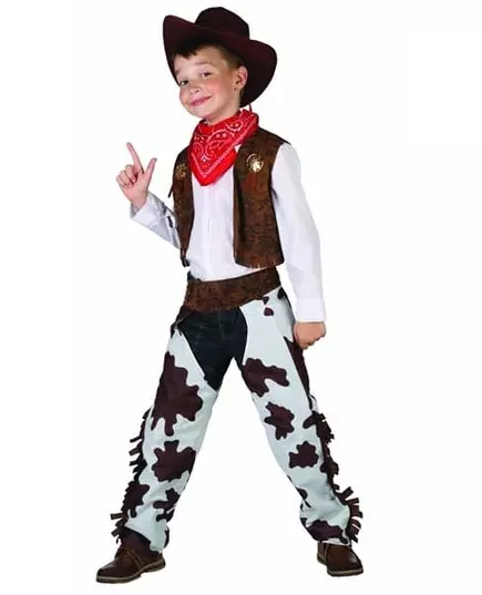 Lyxig cowboymaskeraddräkt pojke, Storlek: 4-6 år (110-120 cm)