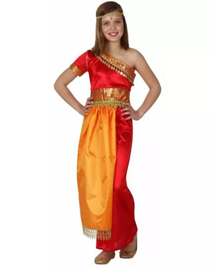 Bollywoodindisk maskeraddräkt flicka, Storlek: 7-9 år (130-145 cm)