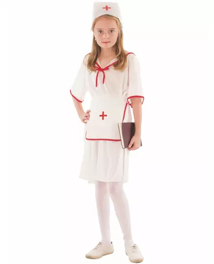 Sjuksköterskemaskeraddräkt flicka, Storlek: 7-9 år (120-130 cm)