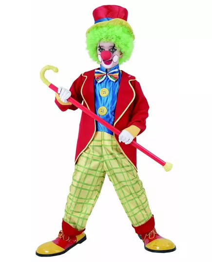 Rolig clownmaskeraddräkt för pojke, Storlek: 10-12 år (130-140 cm)