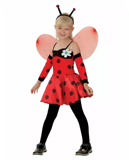 Maskeraddräkt nyckelpiga flicka, Storlek: 10-12 år (130-140 cm)