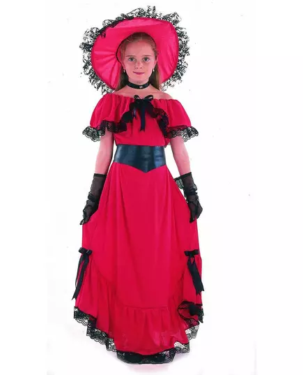 Röd Scarlett-maskeraddräkt flicka, Storlek: 7-9 år (120-130 cm)