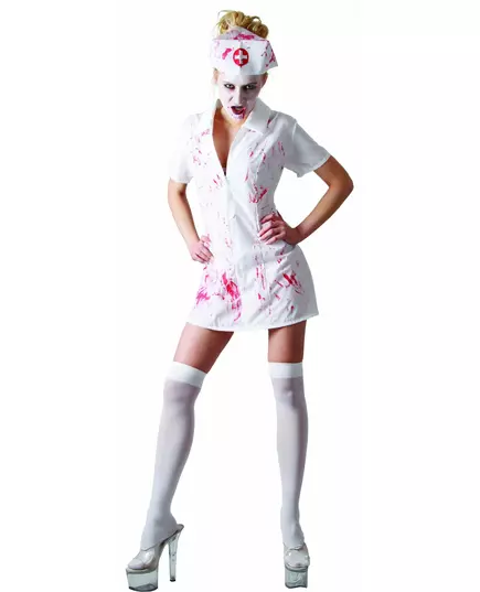 Maskeraddräkt psykopatisk sjuksköterska Halloween, Storlek: Medium/Large