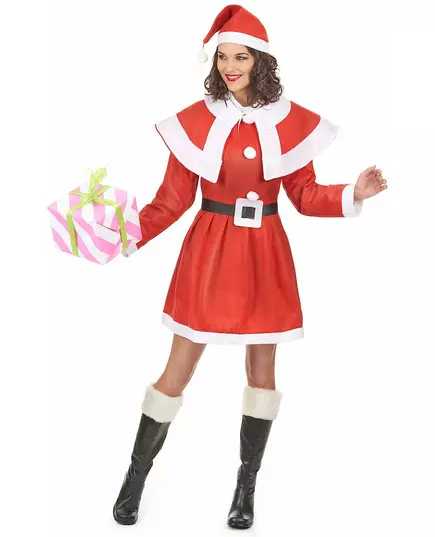 Jultomtemaskeraddräkt dam vuxen, Storlek: Medium/Large