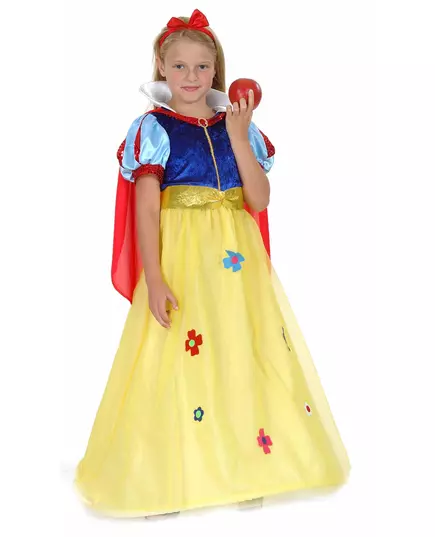 Prinsessmaskeraddräkt med blomma flicka, Storlek: 10-12 år (130-140 cm)