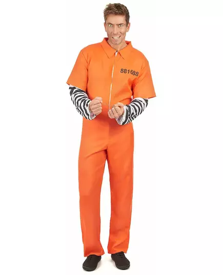 Fångmaskeraddräkt herr, Storlek: Large