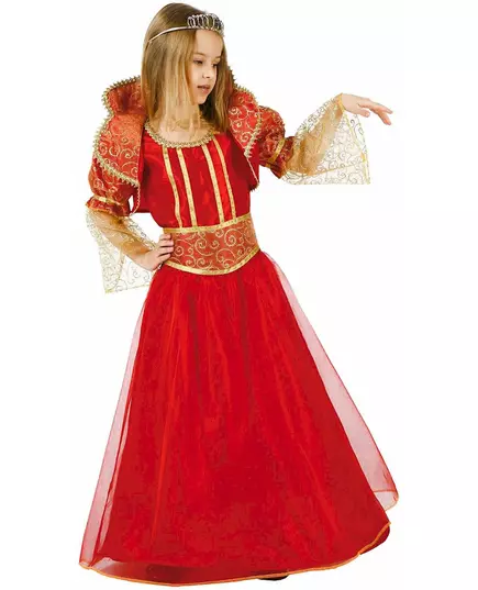Barock drottning-maskeraddräkt flicka, Storlek: 7-9 år (130-145 cm)