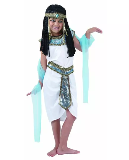 Egyptisk drottningmaskeraddräkt för flickor, Storlek: 7-9 år (120-130 cm)