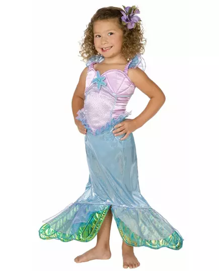 Sjöjungfru-maskeraddräkt barn flicka, Storlek: 8-10 år (146 cm)