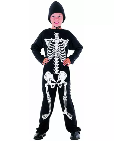 Skelettmaskeraddräkt pojke Halloween, Storlek: 10-12 år (130-140 cm)